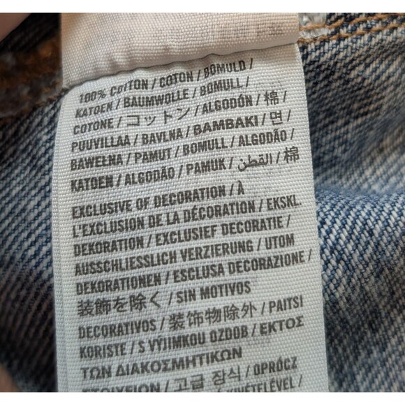 Abercrombie & Fitch Size L Denim Vest Custom "Girl Power" Sequins Distressed - Picture 11 of 13